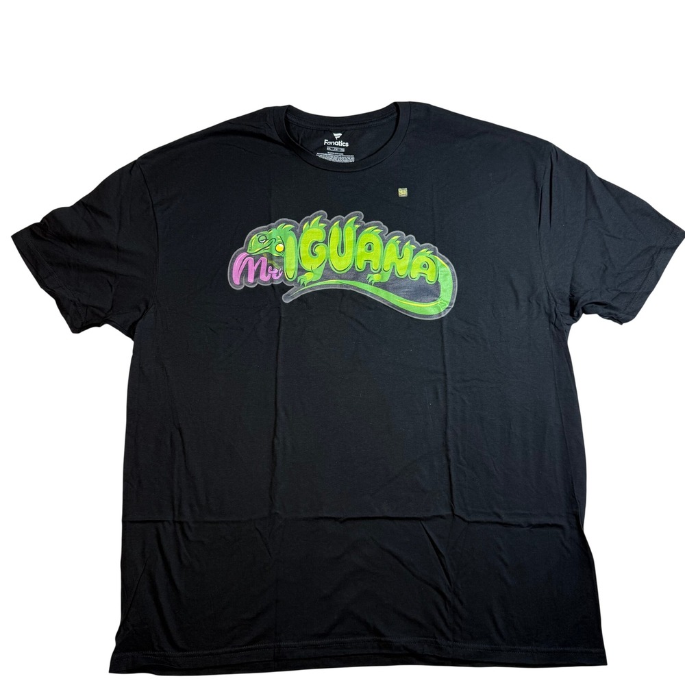 Mr Iguana AAA Lucha Libre WWE Fanatics T Shirt Black 2XL Wrestling Cotton Tee